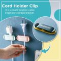 4PCS Plug Holder Kitchen Wall-Mounted Thread Holder Power Cord Storage Strong Adhesive Free Punch Bracket Socket Hooks Data Cable Organizer. 