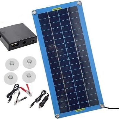 300W Solar Panel 12V 5V Dual USB Controller Battery charger -50A