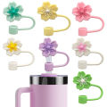 【Bestseller Alert】 Flower Straw Cover Caps Straw Tips Lid 10mm Reusable Dust-Proof Straw Topper For Stanleys Cup Party Decor. 