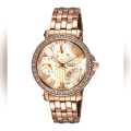 Casio Sheen Rose Gold Metal Analog Watch For Women. 