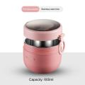 [new] Portable Stainless Steel Soup Cup Lunch Box Food Containers Cute Shape Vacuum Flasks Thermo Cup Microwave Heating With Spoon. 