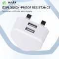 AULEX 2.4A 2USB UK Charger UK-06 fast charger. 