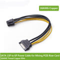 SATA Power to 6pin PCIe PCI-e PCI Express Adapter Cable For Video Card. 