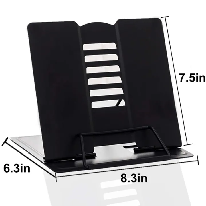 Desk%20Book%20Stand%20Metal%20Reading%20Rest%20Book%20Holder%20Angle%20Adjustable%20Stand%20Document%20Holder%20Portable%20Sturdy%20Lightweight(Black)%20-%20Image%204