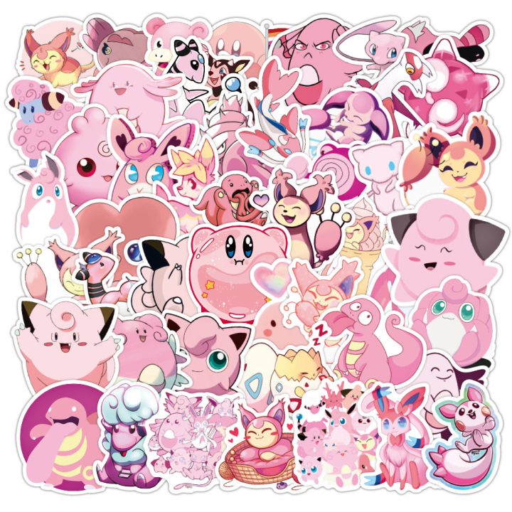 20/40/60Pcs%20Pink%20TAKARA%20TOMY%20Laptop%20stickers%20POKEMON%20stickers%20for%20kids%20-%20Image%202