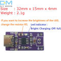 Nimh Rechargeable Charger Module Type-C 1s 2s 3s With Status Indicator And Dual Protection Functions For Solar Charging. 