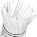 100/200 pcs White Straws Plastic Bendable Drinking Straws. 