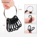 【ThinkWay】20Pcs Mini Carabiners Clips Alluminum Alloy D Type Carabiner Keychain Spring Lock Snap Hook for Bag. 