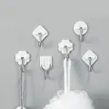 10 Pcs/Set Free Punching Sticky Hook/ Mini Plastic Self Adhesive Wall Hanger Hook/ Multi-Purpose Hook for Keychain,coat. 