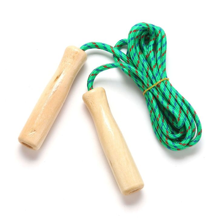 【Hot】 NEW Skipping Rope Wooden Handle Skipping Rope 2.5M For Students Fitness Training Sport Game