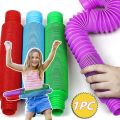 [Featured] 1PC Mini Pop Tubes Sensory Toy For Adult Fidget Stress Relieve Toys Kid Anti Stress Plastic Bellows Children Squeeze Gift. 
