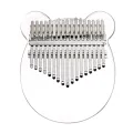 Kalimba 17 Keys Thumb Piano, Clear Transparent Acrylic Finger Piano Instrument. 