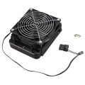 120mm 10 Water Cooling Cpu Cooler Row Heat Exchanger Radiator With Fan For Pc Computer Led Water Cooling System. 