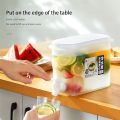 3.5L Cold Kettle with Faucet – Refrigerator Drink Dispenser for Lemonade, Juice, Iced Tea, Water & Beverages – Clear Plastic Jug with Lid. 