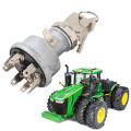 With 2 Keys Tractor Ignition Switch RE45963 Aluminium Alloy Start Switch With 2Keys for 5105 5200 5205 5210 5220. 