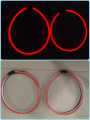 2PCS GREEN Colour Three Wheel Head Light Ring LED Neon Flexible Light. 