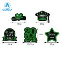 GOIKEA Graduation Table Decorations Class of 2024 Glitter Graduation Centerpiece Sticks Set Perfect Table Decor for Graduation Party Bamboo Skewer Cake Toppers. 