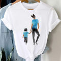 T-shirts Women 90s Watercolor Boy Son Cartoon Style Mom Mother Mama Clothes Stylish Tshirt Top Lady Print Girl Tee T-Shirt. 