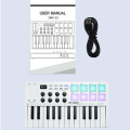 25-Key MIDI Keyboard Controller Intelligent Portable Composition Drum Pad Electronic Music Flute Controller Suitable,. 