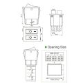 15A250V 20A125V KCD8-212N Red Button Rocker Switch 6 Pin Rocker Power Switch Double Rocker Switch 10pcs/5Pcs/2Pcs/1Pcs. 