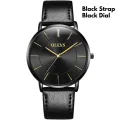 OLEVS Men Boys Gents Leather Strap Casual Party Fashionable Elegant Rich Look Date Watch 5868 - Black, Brown, Coffee. 