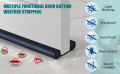 Under Door Draft Stopper / Breeze Weather Stripping Blocker / Adjustable Double Draft Noise Reduction Blocker Sweeps / Energy Saving Sound Dust Proof House Door Bottom Sealing Strip. 