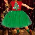 Girls Christmas Tree Costume Headwear Lovely Dress up for Role Play Theme Parties Winter. 