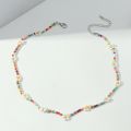 Necklace Ethnic Style Beaded Small Daisy Bohemian Handwoven Fashion Multi Color Necklace The Peach Lilac Jewelry Choker For Girls. 