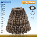 Nobimoto-Motorcycle 520 Chain 20mm 10t 11t 12t 13t 14t 15t 16t 17t 18t 19t 20t 21t 22t 23t Front Engine Sprocket For Atv Quad. 