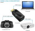 HDMI to VGA converter adapter + 3.5mm audio Jack HDMI Male to VGA Female Converter adapter full HD 1080P Cp 582 L. 