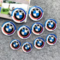 【Miga Plaza】2PCS BMW Logo BMW Motorcycle Modification Accessories Head Side Tail Decoration Sticker Round 3D Resin Gel Car Logo Sticker. 