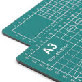 A3 Self Healing Cutting Mat Double-sided Non-slip PVC Cutting Board with Grid Lines Angles Design 3mm Thickness for Scrapbooking Art & Craft Projects. 