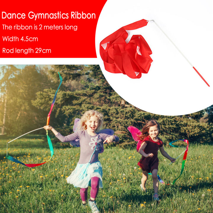Sports Ribbon Flow HOSPORT 2m Colorful Gym Ribbons Dance Ribbon Rhythmic Art Gymnastics ...