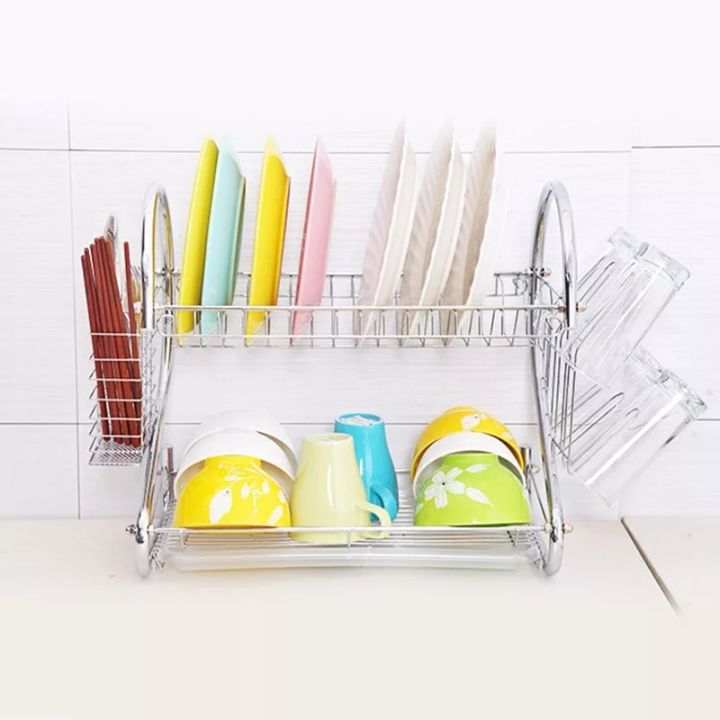 Dish%20Rack%20Cup%20Plate%20Drainer%20Strainer%20Stainless%20Steel%20Kitchen%20Drainer%20with%20Glass%20Holder%20-%20Silver%20Large%20Dish%20Drying%20Rack%20Cup%20Drainer%202-Tier%20Strainer%20Holder%20Tray%20Stainless%20Steel%20Kitchen%20Accessories%20-%20Image%206