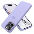Luxury High Quality Light Purple Silicone Case for iPhone 14Promax, 14Pro,14Plus, 14, 13Pro max,13pro,13,12promax,12pro,12. 