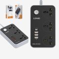 LDNIO SC3412 38W PD20W Power Strip 3 Socket Outlets and 3 QC 3.0 USB. 