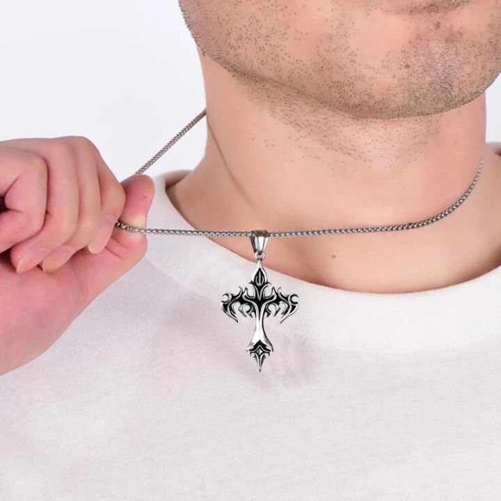 Fashion%20Vintage%20Flame%20Cross%20Pendant%20Necklace%20For%20Women%20Men%20Long%20Chain%20Punk%20Goth%20Trendy%20Accessories%20Choker%20Gothic%20Jewelry%20-%20Image%204