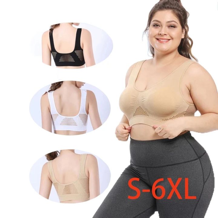 Sports Bra Women's Tube Top Brassiere Sport Femme Bras For Women Gym Crop Top Fitness Bralette Push Up Bra Yoga BH S-6XL