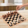 Traditional Chess Set Educational Wooden Chess Pieces for Leisure Activity. 
