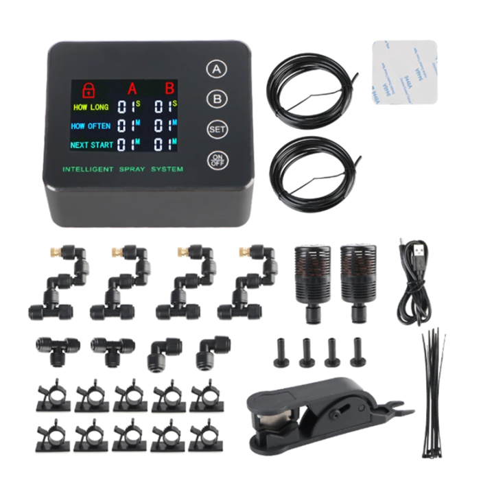 4 Nozzles Electronic Spraying Set Double Pump Irrigation Timer System ...
