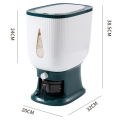 10Kg Automatic Rice Dispenser with Rinsing Cup Smart Rice Dispenser Rice Storage Rice Bucket Household Rice Box-A. 