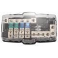 Multi-functional LED Car Audio Stereo ANL Fuse Holder Distribution 0/4ga 4 Way Fuses Box Block 30A 60A 80Amp. 