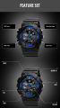 SKMEI Sports Chronograph Dual Display Alarm 50M Waterproof Watches For Men Women 1688. 