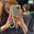 Colorful Resin Heart Flower Pearl Acrylic Beaded Phone Chain Strap For Women Charm Phone Lanyard Accessories. 