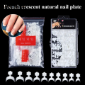 Anedshaop 500pcs/bag 100pcs/box New Nail Arts Short Nails White Crescent Profesional Shape Acrylic Nail Tips Half Cover Manicure Salon Tools. 