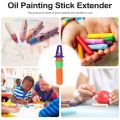15 Pcs Oil Pastel Extender Metal Holder Crayon Holder Tool Extender Plastic Drawing Crayon Cap Crayon Pen Cap. 