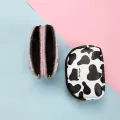 Cute Cow Pattern Coin Purse Women Card Wallet Students Double Pocket Zipper Bag ZH. 