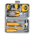 Hand Tool Kit with Plastic Toolbox Storage Case Blue Tool Set for Household Use Includes All Essential Items for Women. 