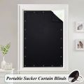 2X Temporary Blackout Blind Curtain For Window Sucker Shade Drape Insulated Noise Reducing Panels For Storage Room. 