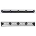 24-Port CAT6 Patch Panel Rackmount LAN Ethernet Metal Stamping Network Cable HGP. 